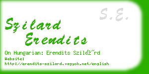 szilard erendits business card